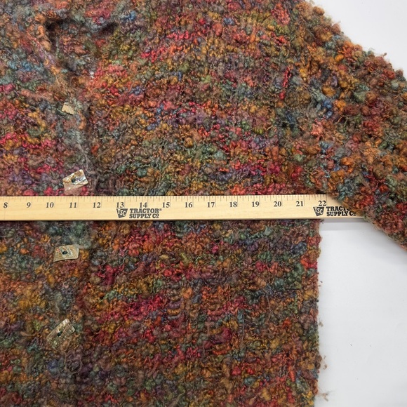 Vintage 70’s Multicolor Textured Women's chunky Sweater handmade size small - Picture 4 of 6